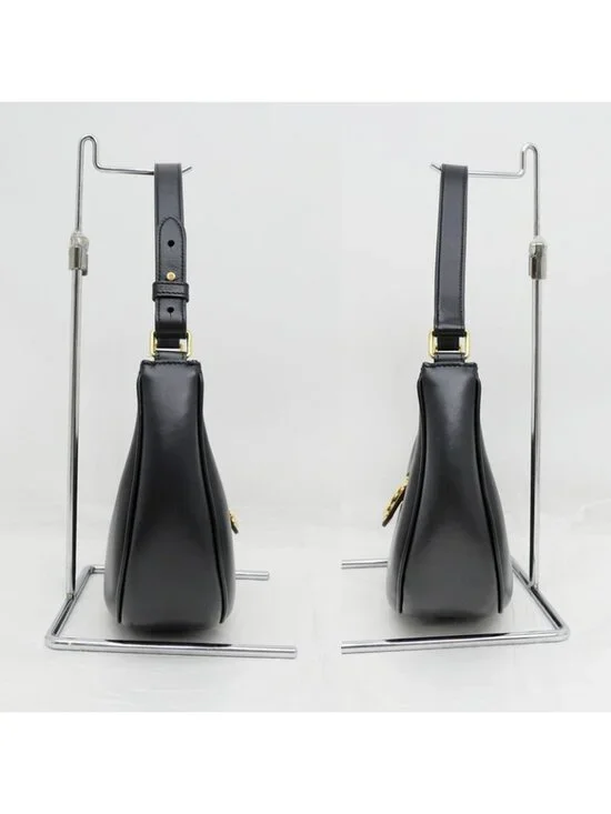 Celine Ava Medium Triomphe Shoulder Bag Black Gold Hardware - Picture 3 of 10